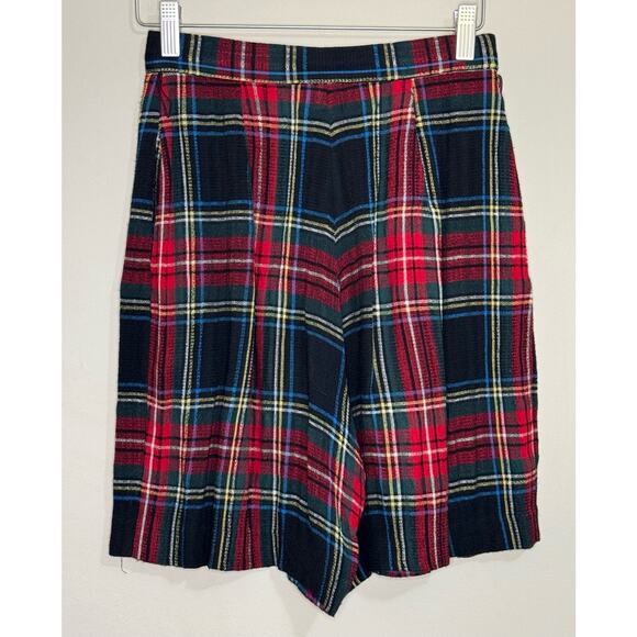 Vtg Charles Glueck Short Set Suit Women's 4 Plaid Preppy Blazer Shorts Academia - Picture 7 of 8